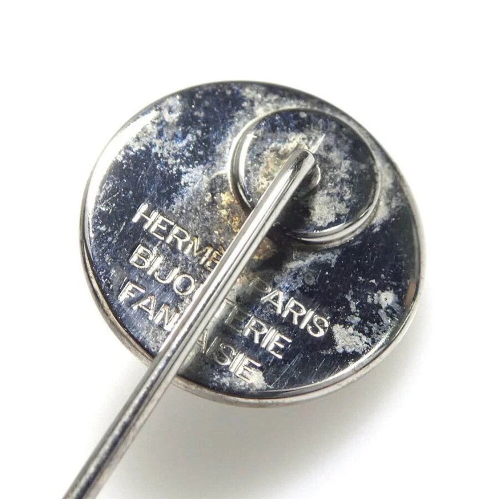 Auth HERMES Selle Pin Brooch Silver Metal - Picture 6 of 9